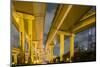 China, Shanghai, Towering Overpass of Yan'An Expressway and City-Paul Souders-Mounted Photographic Print