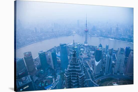 China, Shanghai. Urban Overview Showing Poor Air Quality-Jaynes Gallery-Stretched Canvas