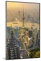 China, Shanghai, View over Pudong Financial District, Huangpu River Beyond-Alan Copson-Mounted Photographic Print