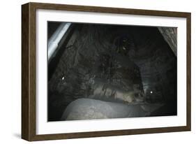 China, Shanxi Province, Grotto Number Five Buddha Statue in Yungang Grottoes-null-Framed Giclee Print