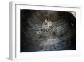 China, Shanxi Province, Sandstone Statue of Buddha in Yungang Grottoes-null-Framed Giclee Print