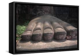 China, Sichuan, Leshan, Foot of Leshan Giant Buddha Statue at Mount Emei Scenic Area-null-Framed Stretched Canvas