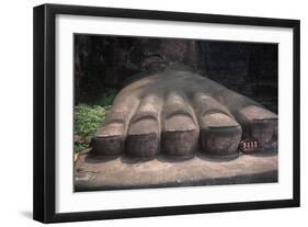 China, Sichuan, Leshan, Foot of Leshan Giant Buddha Statue at Mount Emei Scenic Area-null-Framed Giclee Print
