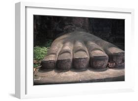 China, Sichuan, Leshan, Foot of Leshan Giant Buddha Statue at Mount Emei Scenic Area-null-Framed Giclee Print