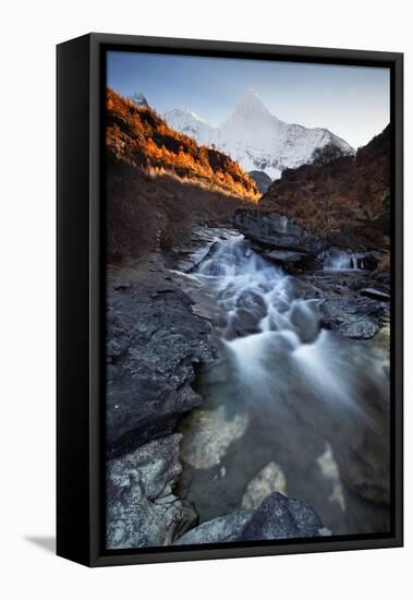 China , Sichuan , Secret Mount Yangmaiyong in Yading Nature Reserve, Sichuan Region, China.-Andrea Pozzi-Framed Stretched Canvas