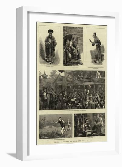 China, Sketches of Life and Character-null-Framed Giclee Print