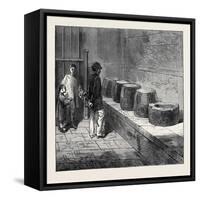 China: Stones Inscribed with Poetry in the Temple at Pekin 1873-null-Framed Stretched Canvas