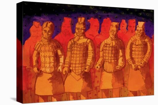China Terracotta Army- Xian-John Newcomb-Stretched Canvas