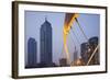 China, Tianjin, Dagu Bridge with Skyscrapers Rising Along Haihe River-Paul Souders-Framed Photographic Print