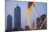 China, Tianjin, Dagu Bridge with Skyscrapers Rising Along Haihe River-Paul Souders-Mounted Photographic Print