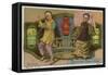 China, Trade Card for Chocolat Meurisse-null-Framed Stretched Canvas