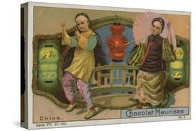 China, Trade Card for Chocolat Meurisse-null-Stretched Canvas