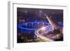 China, Traffic Lights on Caiyuanba Bridge Spanning Yangtze River-Paul Souders-Framed Photographic Print