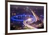 China, Traffic Lights on Caiyuanba Bridge Spanning Yangtze River-Paul Souders-Framed Photographic Print