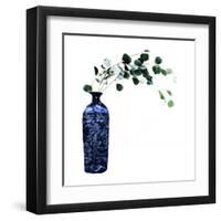 China Vase With Floral-OnRei-Framed Art Print