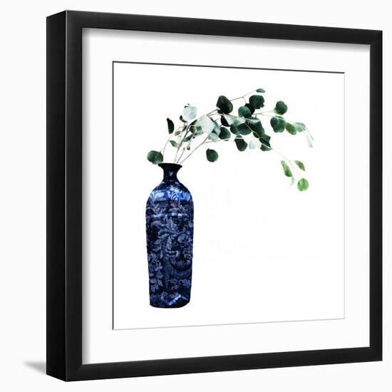 China Vase With Floral-OnRei-Framed Art Print