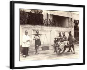 China, Wheelbarrow Transport and Pedlars-null-Framed Photographic Print