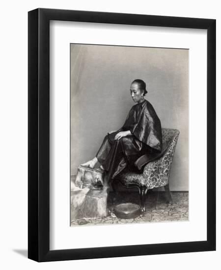 China, Woman with Small Bound Feet-null-Framed Photographic Print