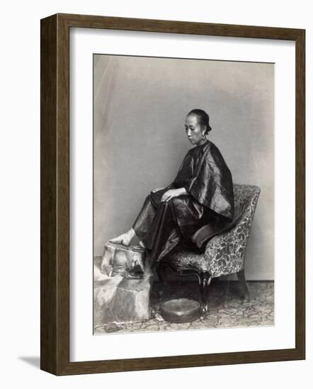 China, Woman with Small Bound Feet-null-Framed Photographic Print