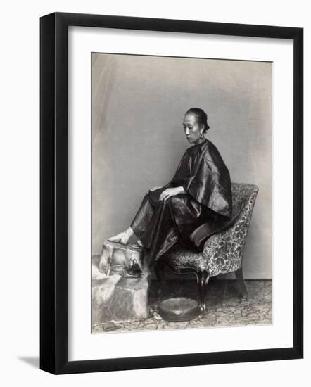 China, Woman with Small Bound Feet-null-Framed Photographic Print