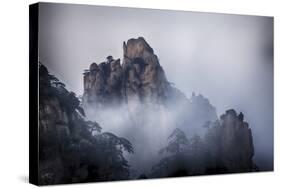 China, Yellow Mountains, Evening Light on the Yellow Mountains-Terry Eggers-Stretched Canvas