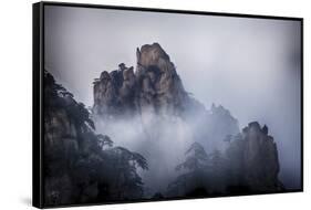 China, Yellow Mountains, Evening Light on the Yellow Mountains-Terry Eggers-Framed Stretched Canvas