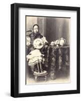 China, Young Sophisticated Woman at Home-null-Framed Premium Photographic Print