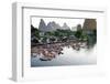 China, Yulong River with Karst Mountains, Tourism, Raft River Journeys-Catharina Lux-Framed Photographic Print