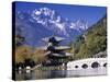 China, Yunnan Province, Lijiang, Black Dragon Pool Park and Jade Dragon Snow Mountain-Peter Adams-Stretched Canvas