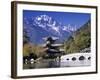 China, Yunnan Province, Lijiang, Black Dragon Pool Park and Jade Dragon Snow Mountain-Peter Adams-Framed Photographic Print