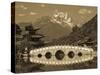 China, Yunnan Province, Lijiang, Black Dragon Pool Park and Jade Dragon Snow Mountain-Walter Bibikow-Stretched Canvas