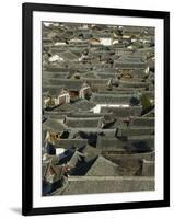 China, Yunnan Province, Lijiang, Lijiang Old Town Rooftops-Walter Bibikow-Framed Photographic Print