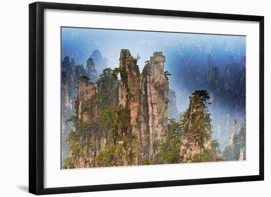 China, Zhangjiajie, Wulingyuan Scenic Area, Zhangjiajie National Forest Park-Tuul And Bruno Morandi-Framed Photographic Print