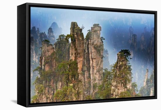 China, Zhangjiajie, Wulingyuan Scenic Area, Zhangjiajie National Forest Park-Tuul And Bruno Morandi-Framed Stretched Canvas