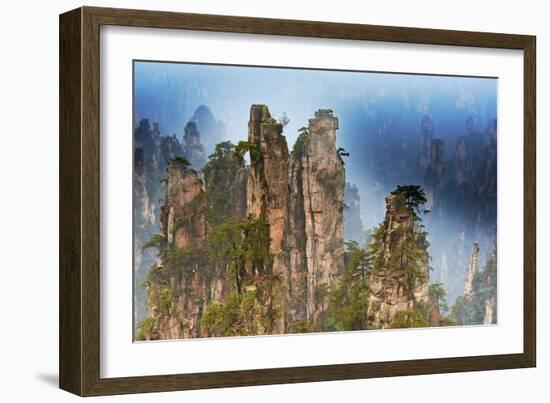 China, Zhangjiajie, Wulingyuan Scenic Area, Zhangjiajie National Forest Park-Tuul And Bruno Morandi-Framed Photographic Print