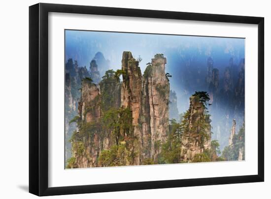 China, Zhangjiajie, Wulingyuan Scenic Area, Zhangjiajie National Forest Park-Tuul And Bruno Morandi-Framed Photographic Print
