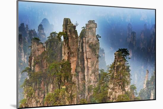 China, Zhangjiajie, Wulingyuan Scenic Area, Zhangjiajie National Forest Park-Tuul And Bruno Morandi-Mounted Photographic Print