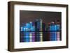 China, Zhejiang, Hangzhou. City skyline at twilight.-Rob Tilley-Framed Photographic Print