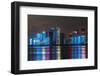 China, Zhejiang, Hangzhou. City skyline at twilight.-Rob Tilley-Framed Photographic Print