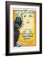 Chinatown, (AKA Barrio Chino), Argentinan Poster, L-R: Jack Nicholson, Faye Dunaway, 1974-null-Framed Art Print