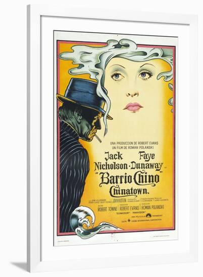 Chinatown, (AKA Barrio Chino), Argentinan Poster, L-R: Jack Nicholson, Faye Dunaway, 1974-null-Framed Art Print