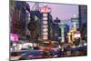 Chinatown at Dusk, Bangkok, Thailand-Peter Adams-Mounted Photographic Print