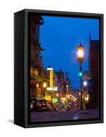 Chinatown at Night, San Francisco, California, USA-Julie Eggers-Framed Stretched Canvas