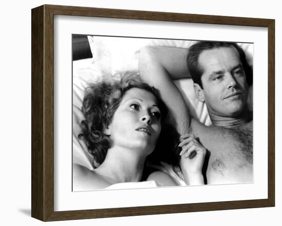 Chinatown, Faye Dunaway, Jack Nicholson, 1974-null-Framed Photo