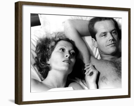 Chinatown, Faye Dunaway, Jack Nicholson, 1974-null-Framed Photo