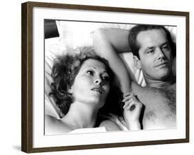 Chinatown, Faye Dunaway, Jack Nicholson, 1974-null-Framed Photo