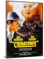 Chinatown, French Poster Art, Jack Nicholson, Faye Dunaway, 1974-null-Mounted Art Print