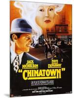 Chinatown, French Poster Art, Jack Nicholson, Faye Dunaway, 1974-null-Mounted Art Print