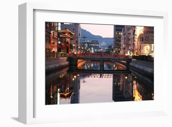 Chinatown in Nagasaki at Dusk, Japan-Ryuji Adachi-Framed Art Print