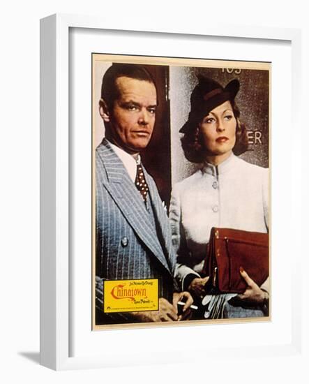 Chinatown, Jack Nicholson, Faye Dunaway, 1974-null-Framed Art Print